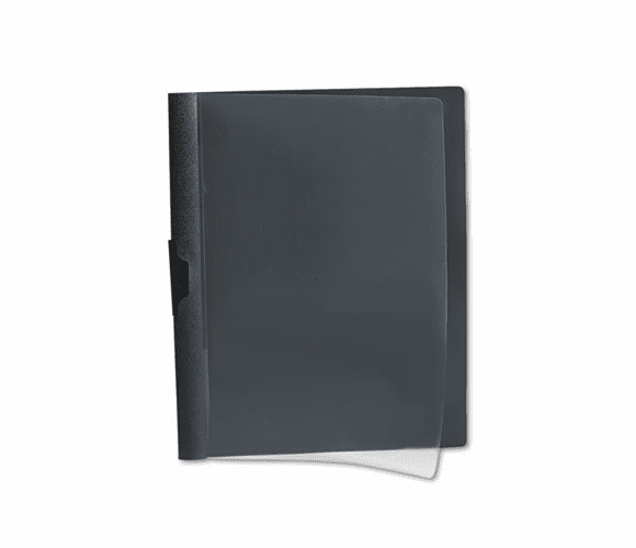 ESS52006 Polypropylene No-Punch Report Cover, Letter, Holds 30 Pages, Clear/Black By ESSELTE PENDAFLEX CORP.