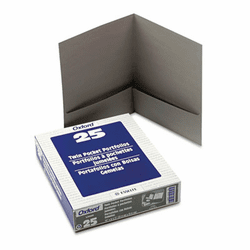 ESS53405 Twin-Pocket Linen Paper Portfolio, Gray By ESSELTE PENDAFLEX CORP.
