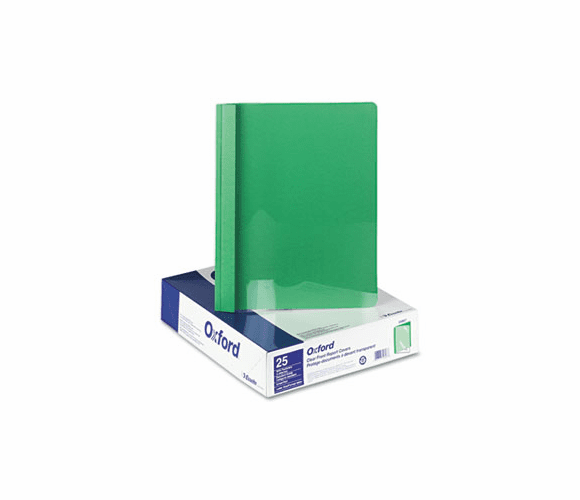 ESS55807 Clear Front Report Cover, Tang Clip, Letter, 1/2" Capacity, Green, 25/Box By ESSELTE PENDAFLEX CORP.