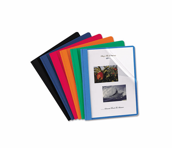ESS55813 Report Cover, Tang Clip, Letter, 1/2" Capacity, Assorted Colors, 25/Box By ESSELTE PENDAFLEX CORP.