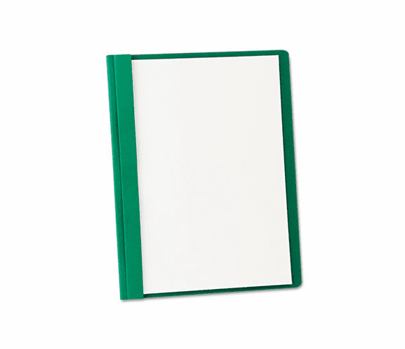 ESS55856 Clear Front Report Cover, Tang Clip, Letter, 1/2" Capacity, Green, 25/Box By ESSELTE PENDAFLEX CORP.