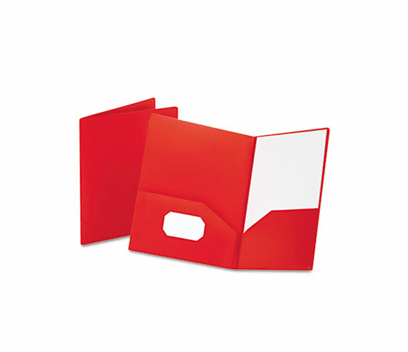 ESS57411 Twin-Pocket Polypropylene Portfolio, Red By ESSELTE PENDAFLEX CORP.