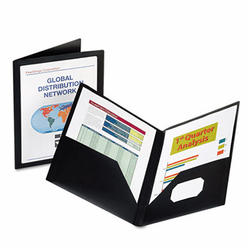 ESS57442 ViewFolio Polypropylene Portfolio, 50-Sheet Capacity, Black/Clear By ESSELTE PENDAFLEX CORP.