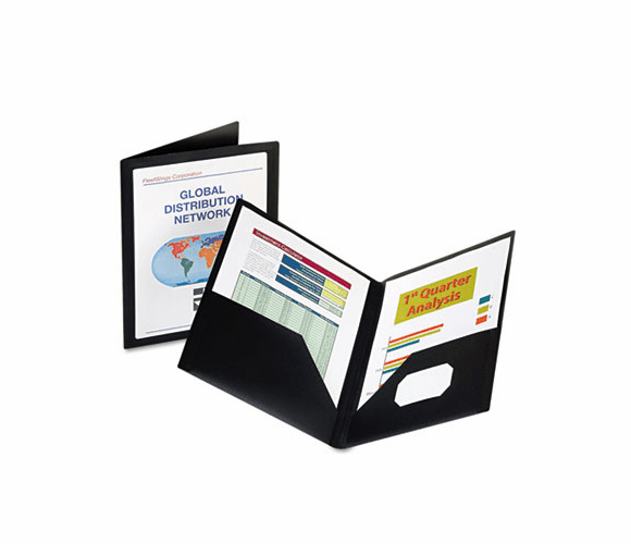 ESS57442 ViewFolio Polypropylene Portfolio, 50-Sheet Capacity, Black/Clear By ESSELTE PENDAFLEX CORP.