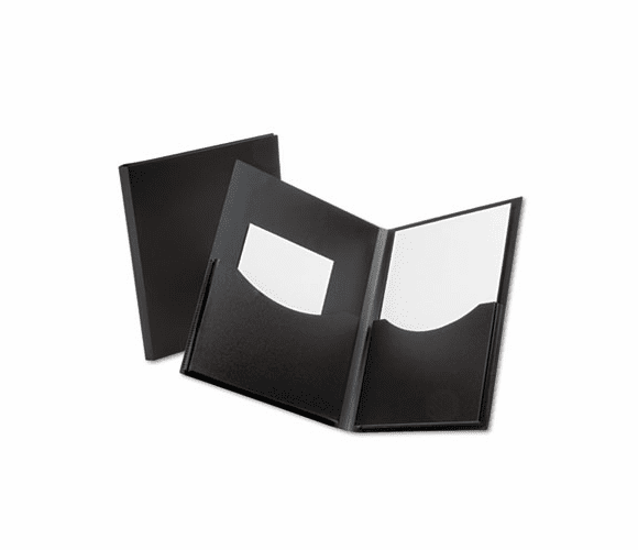 ESS57454 Double Stuff Gusseted 2-Pocket Polypropylene Folder, 200-Sheet Capacity Black By ESSELTE PENDAFLEX CORP.