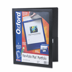 ESS57473 ViewFolio Plus Polypropylene Portfolio, 50-Sheet Capacity, Black/Clear By ESSELTE PENDAFLEX CORP.