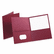ESS57557 Twin-Pocket Portfolio, Embossed Leather Grain Paper, Burgundy By ESSELTE PENDAFLEX CORP.