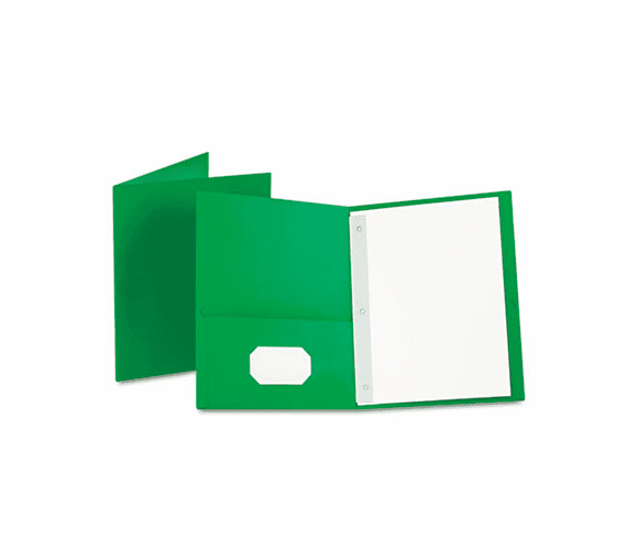 ESS57703 Paper Twin-Pocket Portfolio, Tang Clip, Letter, 1/2" Capacity, Green, 25/Box By ESSELTE PENDAFLEX CORP.