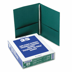 ESS57756 Paper Twin-Pocket Portfolio, Tang Clip, Letter, 1/2" Capacity, Green, 25/Box By ESSELTE PENDAFLEX CORP.