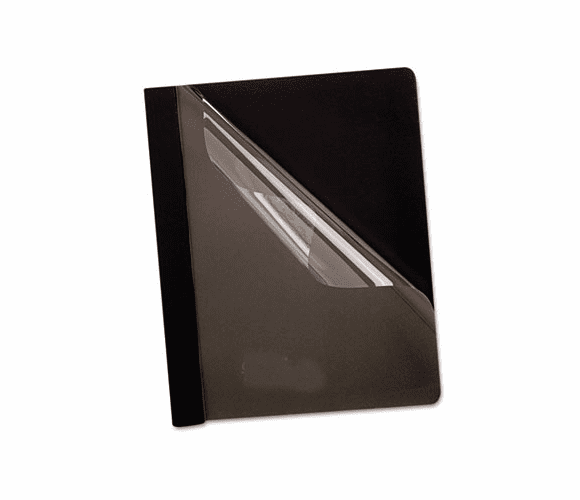 ESS58806 Coated Paper Report Cover, Tang Clip, Letter, 1/2" Capacity, Clear/Black, 25/BX By ESSELTE PENDAFLEX CORP.
