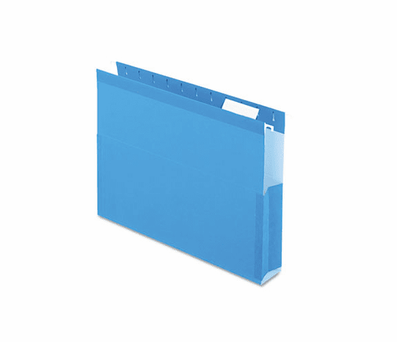 ESS59202 Reinforced Hanging 2" Expansion Folders with Sides, Letter, Blue, 25/Box By ESSELTE PENDAFLEX CORP.