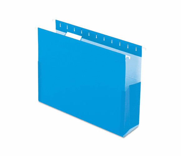 ESS59203 Reinforced Hanging 3" Expansion Folders with Sides, Letter, Blue, 25/Box By ESSELTE PENDAFLEX CORP.
