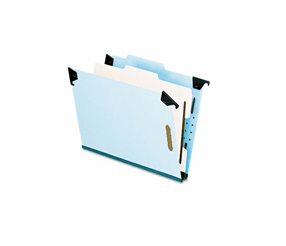 ESS59251 Pressboard Hanging Classification Folder w/Dividers, Four-Section, Letter, Blue By ESSELTE PENDAFLEX CORP.