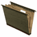ESS59253 Reinforced Hanging Folder With Dividers, Letter, 2 Section, Green,10/Box By ESSELTE PENDAFLEX CORP.