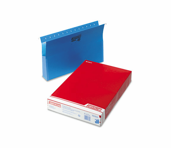 ESS59302 Two Inch Expansion Hanging Box Bottom Folders with Sides, Legal, Blue, 25/Box By ESSELTE PENDAFLEX CORP.