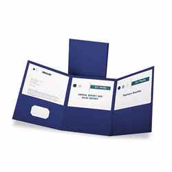 ESS59802 Tri-Fold Folder w/3 Pockets, Holds 150 Letter-Size Sheets, Blue By ESSELTE PENDAFLEX CORP.