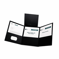 ESS59806 Tri-Fold Folder w/3 Pockets, Holds 150 Letter-Size Sheets, Black By ESSELTE PENDAFLEX CORP.