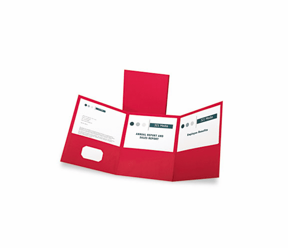 ESS59811 Tri-Fold Folder w/3 Pockets, Holds 150 Letter-Size Sheets, Red By ESSELTE PENDAFLEX CORP.