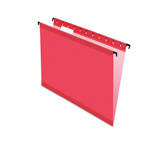 ESS615215RED Hanging File Folders, Letter, 1/5 Cut, Red, 20/BX By ESSELTE PENDAFLEX CORP.