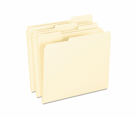 ESS62702 Anti Mold and Mildew File Folders, 1/3 Cut Top Tab, Letter, Manila, 100/Box By ESSELTE PENDAFLEX CORP.