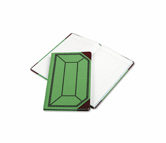 ESS6718150J Record/Account Book, Journal Rule, Green/Red, 150 Pages, 12 1/2 x 7 5/8 By ESSELTE PENDAFLEX CORP.