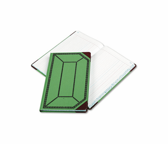ESS6718300J Record/Account Book, Journal Rule, Green/Red, 300 Pages, 12 1/2 x 7 5/8 By ESSELTE PENDAFLEX CORP.