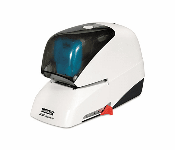 ESS73157 5050e Heavy-Duty Flat Clinch Electric Stapler, 50-Sheet Capacity, White By ELMER'S PRODUCTS, INC.