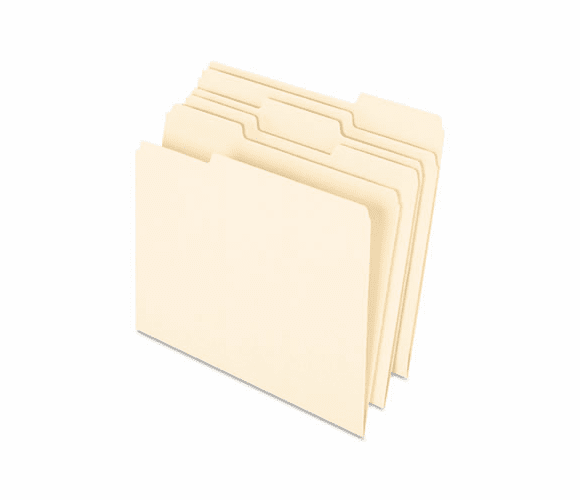 ESS74520 Earthwise 100% Recycled Paper File Folder, 1/3 Cut, Letter, Manila, 100/Box By ESSELTE PENDAFLEX CORP.