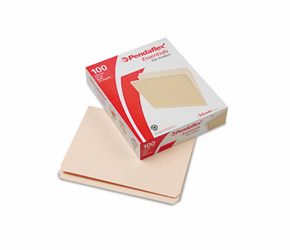 ESS752 File Folders, Straight Cut, Top Tab, Letter, Manila, 100/Box By ESSELTE PENDAFLEX CORP.