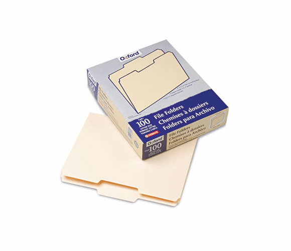 ESS752132 File Folders, 1/3 Cut, Second Position, Top Tab, Letter, Manila, 100/Box By ESSELTE PENDAFLEX CORP.