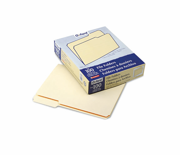 ESS752133 File Folders, 1/3 Cut, Third Position, Top Tab, Letter, Manila, 100/Box By ESSELTE PENDAFLEX CORP.
