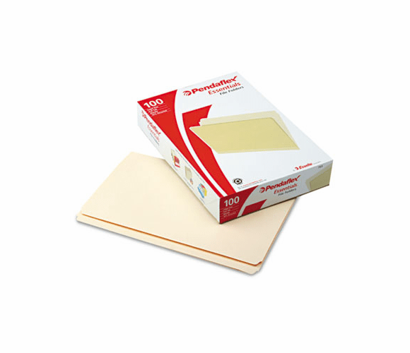 ESS753 Essentials File Folders, Straight Cut, Top Tab, Legal, Manila, 100/Box By ESSELTE PENDAFLEX CORP.