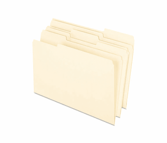 ESS76520 Earthwise 100% Recycled Paper File Folder, 1/3 Cut, Legal, Manila, 100/Box By ESSELTE PENDAFLEX CORP.