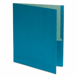ESS78502 Earthwise 100% Recycled Paper Twin-Pocket Portfolio, Blue By ESSELTE PENDAFLEX CORP.