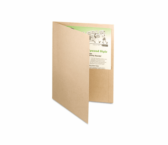 ESS78542 Earthwise 100% Recycled Paper Twin-Pocket Portfolio, Natural By ESSELTE PENDAFLEX CORP.