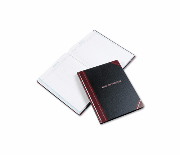 ESS806 Visitor Register Book, Black/Red Hardcover, 150 Pages, 14 1/8 x 10 7/8 By ESSELTE PENDAFLEX CORP.