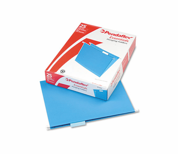 ESS81603 Hanging File Folders, 1/5 Tab, Letter, Blue, 25/Box By ESSELTE PENDAFLEX CORP.