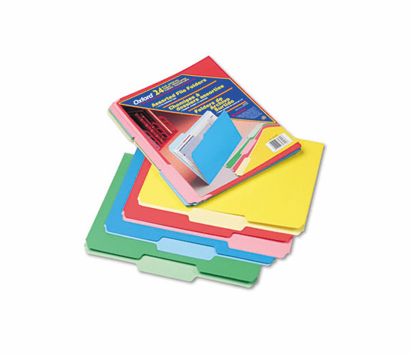 ESS82300 Two-Tone File Folders, 1/3 Cut Top Tab, Letter, Assorted Colors, 24/Pack By ESSELTE PENDAFLEX CORP.