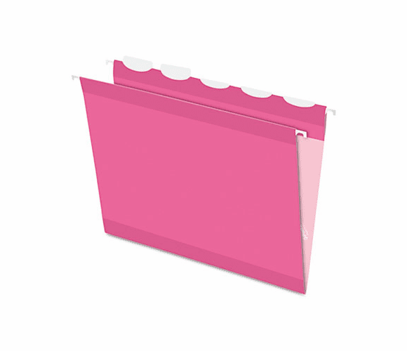 ESS90240 Ready-Tab Colored Reinforced Hanging File Folders, Letter, Pink, 20/Box By ESSELTE PENDAFLEX CORP.