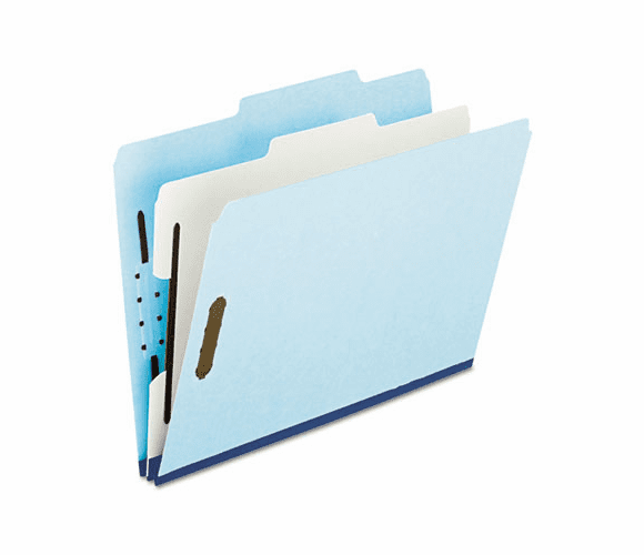 ESS920025RCP2 Pressboard Classification Folder, 2/5-Tab, Letter, Six-Section, Blue, 10/Box By ESSELTE PENDAFLEX CORP.