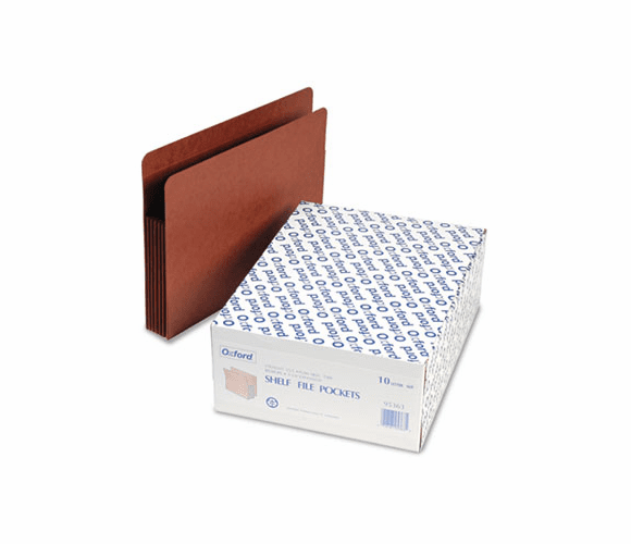 ESS95363 Heavy-Duty 5 1/4" Expansion File, Straight Cut, Red Fiber, Letter, 10/Box By ESSELTE PENDAFLEX CORP.