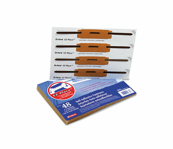 ESS99372 E-Z Place Self-Adhesive Paper File Fasteners, Two Inch Capacity, 48/Pack By ESSELTE PENDAFLEX CORP.