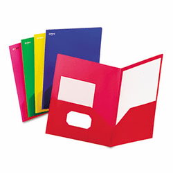 ESS99810 Fashion PolyPort Twin-Pocket Portfolio, Polypropylene, Assorted, 25/Box By ESSELTE PENDAFLEX CORP.