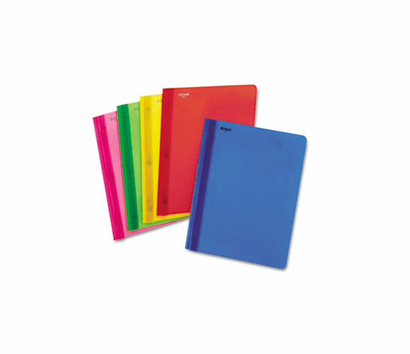 ESS99812 Polypropylene Report Cover, Tang Clip, Letter, 1/2" Capacity, Assorted, 25/Box By ESSELTE PENDAFLEX CORP.