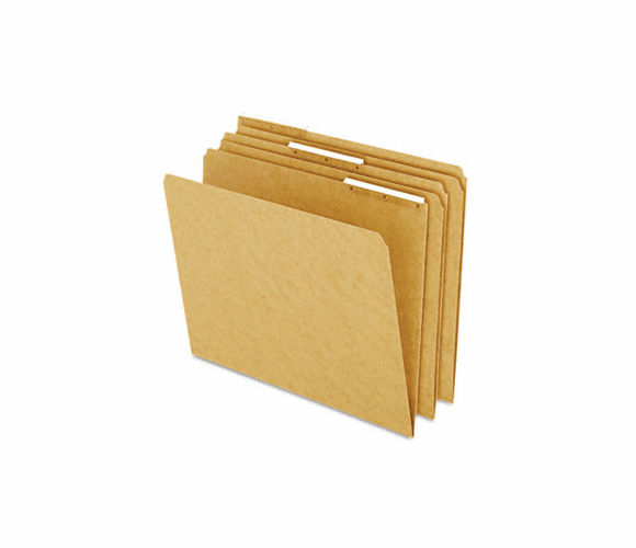 ESSAC18213 Kraft Angled Tab File Folders, 1/3 Cut Top Tab, Letter, Brown, 50/Box By ESSELTE PENDAFLEX CORP.