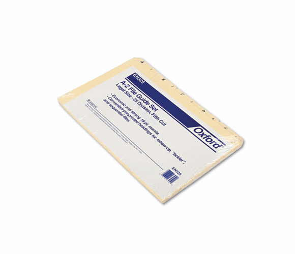 ESSEN325 Recycled Top Tab File Guides, Alpha, 1/5 Tab, Manila, Legal, 25/Set By ESSELTE PENDAFLEX CORP.