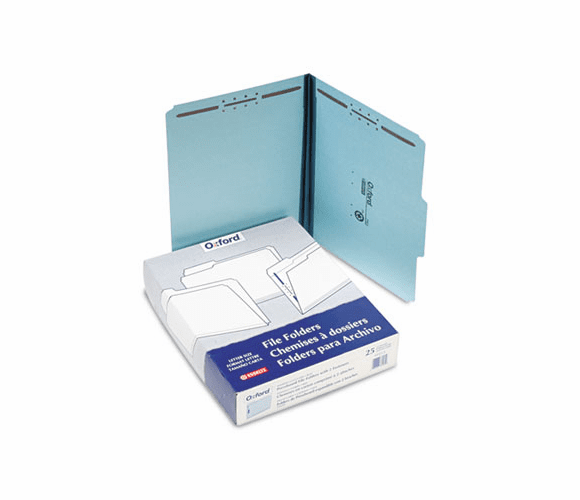 ESSFP213 Two-Fastener Pressboard Expanding Folder with 1/3 Cut Tab, Letter, Blue, 25/Box By ESSELTE PENDAFLEX CORP.
