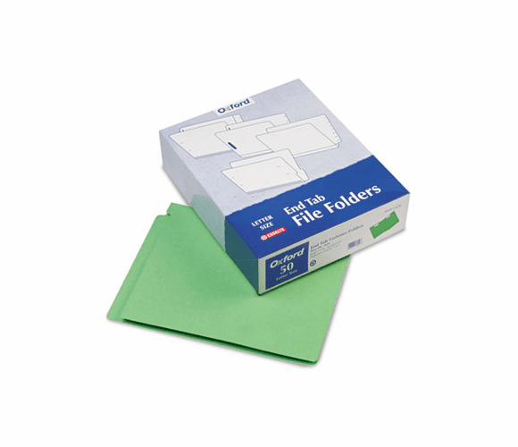 ESSH10U13GR Two-Ply Expansion Folders, Two Fasteners, End Tab, Letter, Green, 50/Box By ESSELTE PENDAFLEX CORP.