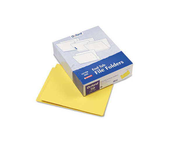 ESSH10U13Y Two-Ply Expansion Folders, Two Fasteners, End Tab, Letter, Yellow, 50/Box By ESSELTE PENDAFLEX CORP.