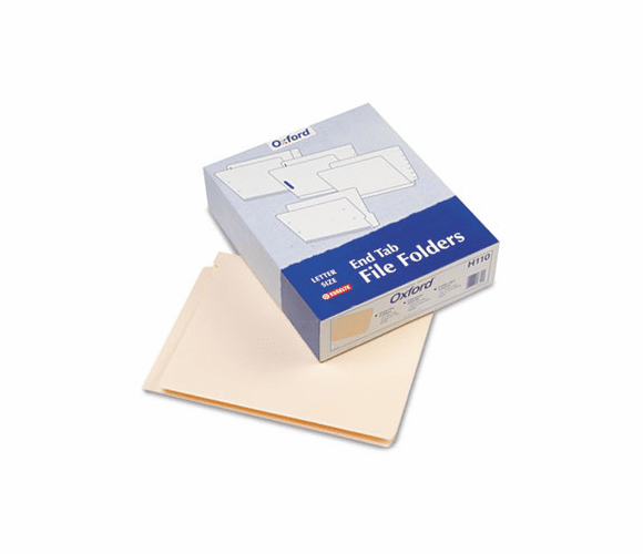 ESSH110 Straight Cut End Tab Folders, One Ply, 9 1/2 Inch Front, Letter, Manila, 100/Box By ESSELTE PENDAFLEX CORP.